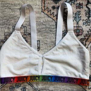 Juicy Couture Intimates Rainbow & White Bra Small